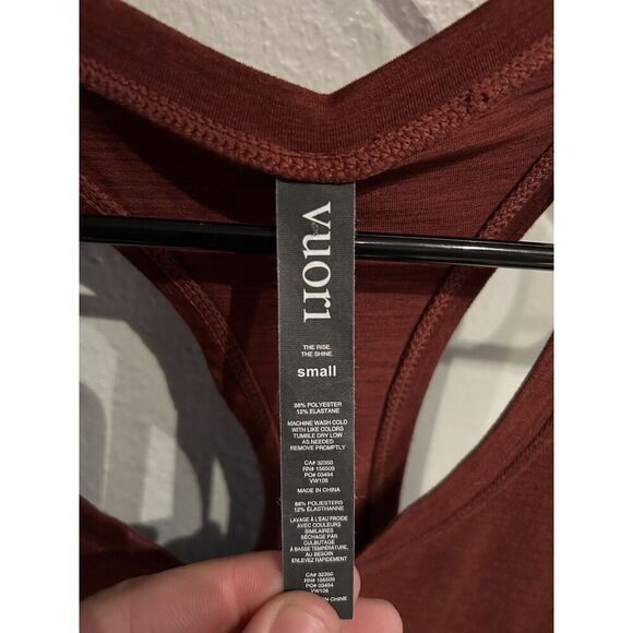 Vuori Women’s Small Lux Performance Racerback Tank Top Red - Picture 3 of 4